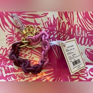 Lilly Pulitzer Keychain Bangle Amarena Cherry Tropical with a Twist NWT